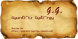 Gyurátz György névjegykártya