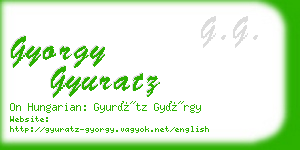 gyorgy gyuratz business card